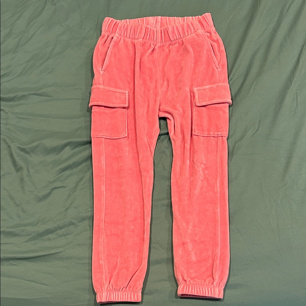Kids Pink Cargo Joggers